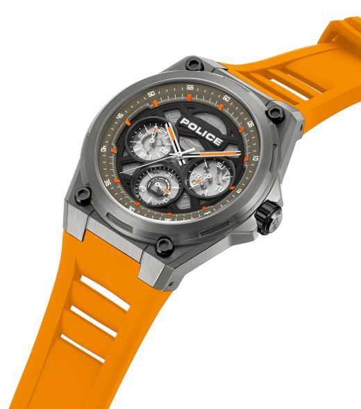 Reloj Police Hombre PEWGQ0093802 Sport Naranja Cronógrafo Acero Analógico