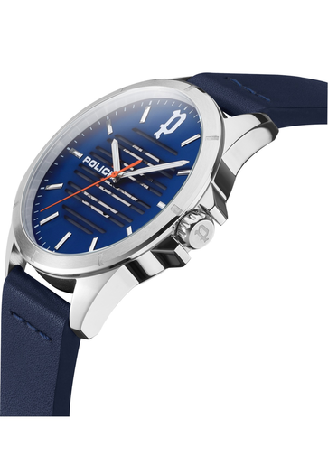 Reloj Police Hombre PEWJA2204501 Piel Azul Acero Analógico