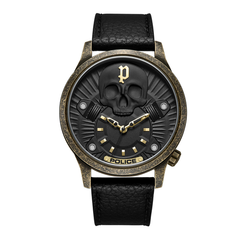 Reloj Police Hombre PEWJA2227702 Piel Negra Acero Analógico