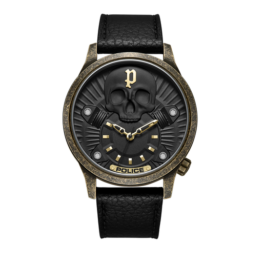 Reloj Police Hombre PEWJA2227702 Piel Negra Acero Analógico