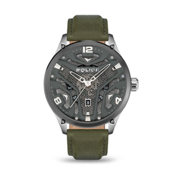 Reloj Police Hombre PEWJB2203042 Piel Verde Acero Analógico