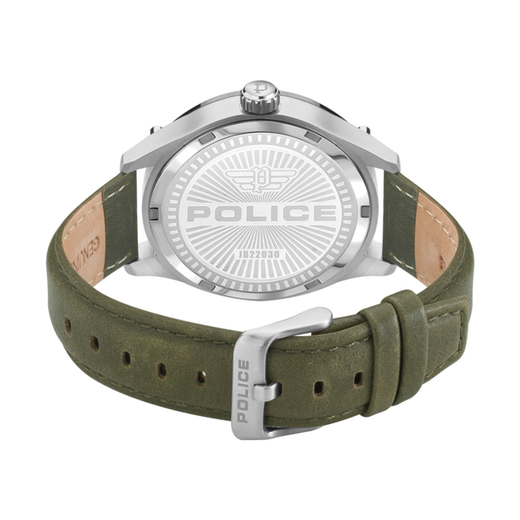 Reloj Police Hombre PEWJB2203042 Piel Verde Acero Analógico