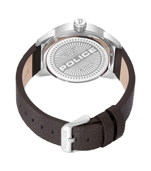 Reloj Police Hombre PEWJB2226902 Piel Marrón Acero Analógico