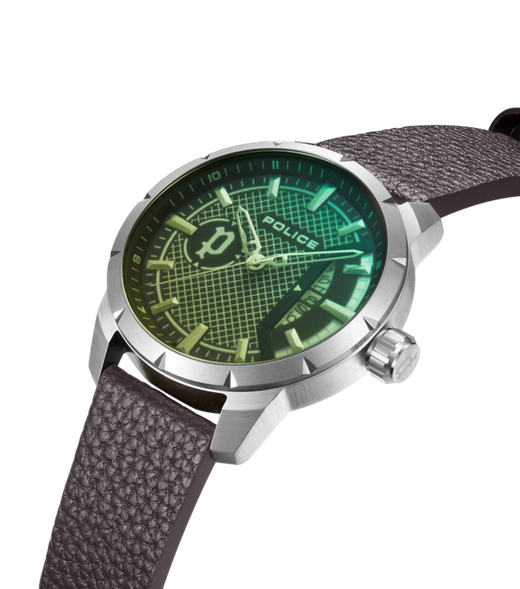 Reloj Police Hombre PEWJB2226902 Piel Marrón Acero Analógico