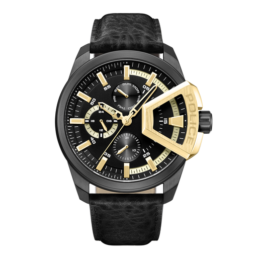 Reloj Police Hombre PEWJF0005704 Piel Negra Acero Negro Analógico