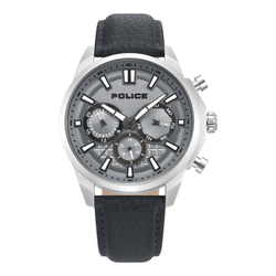 Reloj Police Hombre PEWJF0021001 Piel Gris Cronógrafo Acero Analógico
