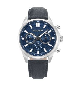 Reloj Police Hombre PEWJF0021006 Piel marrón Cronógrafo Acero Analógico