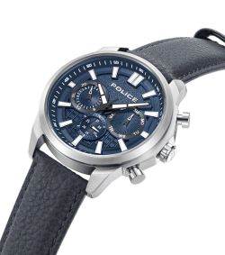 Reloj Police Hombre PEWJF0021006 Piel marrón Cronógrafo Acero Analógico
