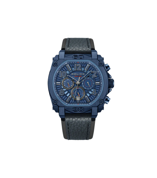 Reloj Police Hombre PEWJF0021904 Piel marrón Cronógrafo Acero Analógico