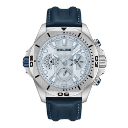 Reloj Police Hombre PEWJF0022503 Piel Azul Cronógrafo Acero Analógico