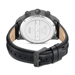 Reloj Police Hombre PEWJF2203711 Piel Negra Acero Negro Analógico