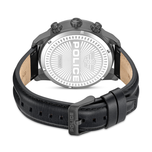 Reloj Police Hombre PEWJF2203711 Piel Negra Acero Negro Analógico