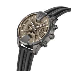 Reloj Police Hombre PEWJF2203711 Piel Negra Acero Negro Analógico