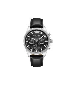 Reloj Police Hombre PEWJF2227810 Piel Negra Cronógrafo Acero Analógico