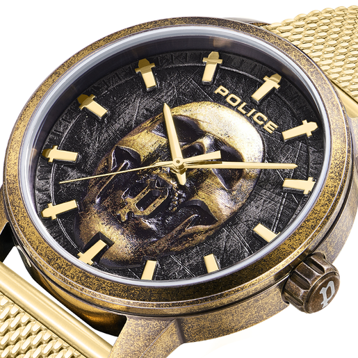 Reloj Police Hombre PEWJG0005504 Acero Dorado Analógico