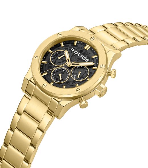 Reloj Police Hombre PEWJK0006404M Cronógrafo Acero Dorado Analógico