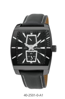 Reloj Potens Hombre 40-2501-0-A1 Piel Negra