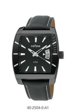Reloj Potens Hombre 40-2504-0-A1 Piel Negra