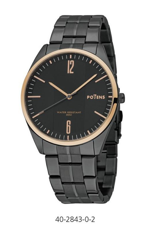 Rellotge Potens Home 40-2843-0-2 Acer Negre