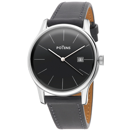 Reloj Potens Hombre 40-2851-0-4 Piel Gris Acero Analógico