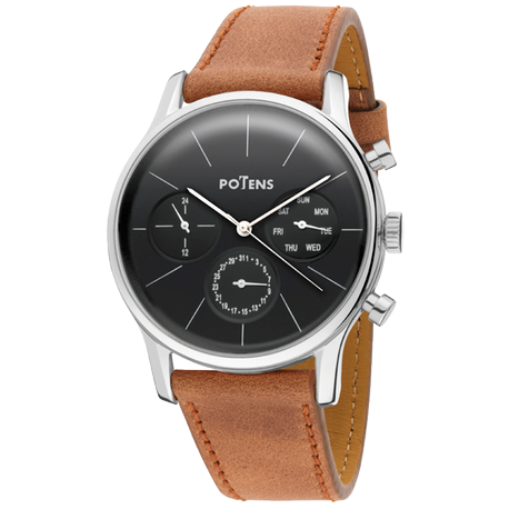 Reloj Potens Hombre 40-2854-0-4 Piel Marrón Acero Analógico