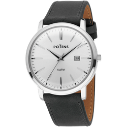 Reloj Potens Hombre 40-2925-0-2 Piel Negra Analógico