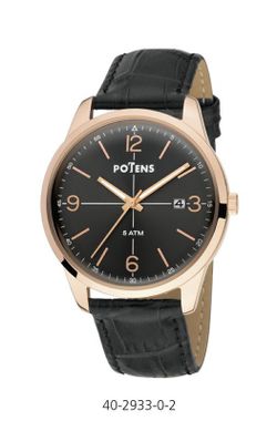 Reloj Potens Hombre 40-2933-0-2 Piel Negra Milano