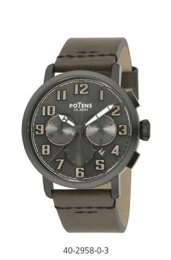 Potens Herrenuhr 40-2958-0-3 Sydney Brown Leather