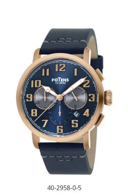 Reloj Potens Hombre 40-2958-0-5 Piel Azul Sydney