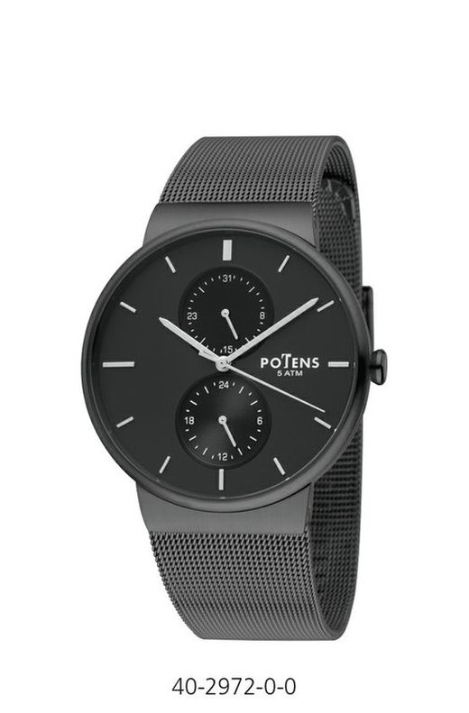 Reloj Potens Hombre 40-2972-0-0 Acero Negro