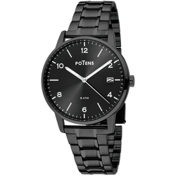 Reloj Potens Hombre 40-2988-0-A1 Acero Negro Analógico