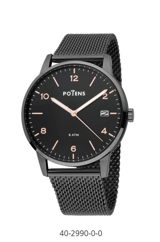 Potens Relógio Masculino 40-2990-0-0 Mat Preto