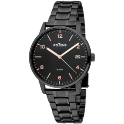Reloj Potens Hombre 40-2990-0-A1 Acero Negro Analógico