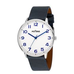 Reloj Potens Hombre 40-2997-0-A2 Piel Negra Acero Analógico