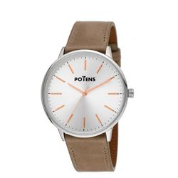 Reloj Potens Hombre 40-3002-0-A1 Piel Marrón Claro Acero Analógico