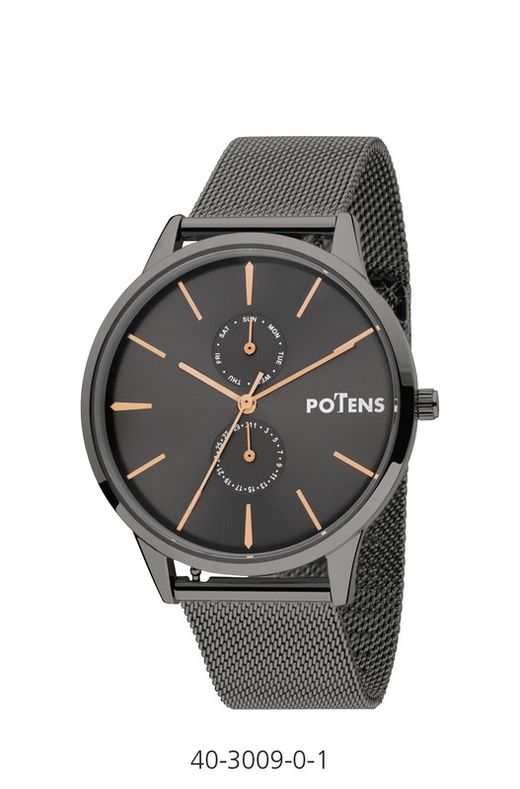 Potens Men's Watch 40-3009-0-1 Mat Gray