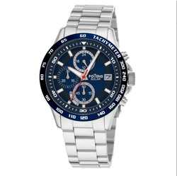 Reloj Potens Hombre 40-3037-0-2 Acero Bicolor Azul Cronógrafo Analógico