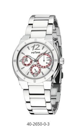 Reloj Potens Mujer 40-2650-0-3 Cerámica Blanca