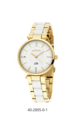 Reloj Potens Mujer 40-2895-0-1 Cerámica Blanca
