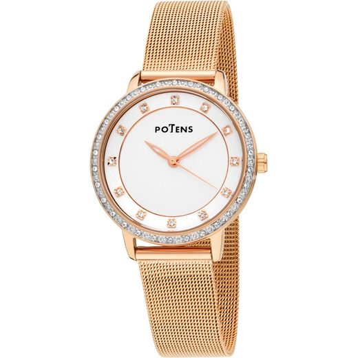 Relógio Feminino Potens 40-2945-0-1 Zircônia Rosa