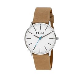 Reloj Potens Mujer 40-3000-0-A1 Piel Marrón Claro Acero Analógico