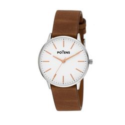 Reloj Potens Mujer 40-3000-0-A2 Piel Marrón Acero Analógico
