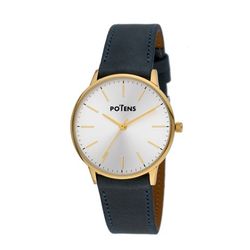 Reloj Potens Mujer 40-3007-0-A1 Piel Marrón Acero Negro Analógico