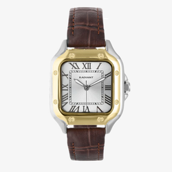 Reloj Radiant Hombre RA676204 Chris Him Piel Marrón Acero Bicolor Dorado Analógico