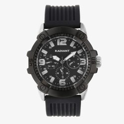 Reloj Radiant Hombre RA682702 Eminem Acero Negro Bicolor Plateado Analógico