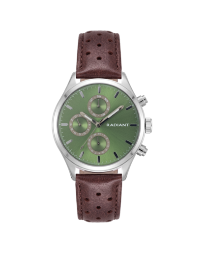 Reloj Radiant Hombre RAM100706 Piel Marrón Cronógrafo Acero Analógico