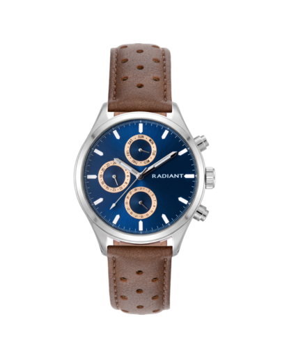 Reloj Radiant Hombre RAM100709 Piel Marrón Cronógrafo Acero Analógico