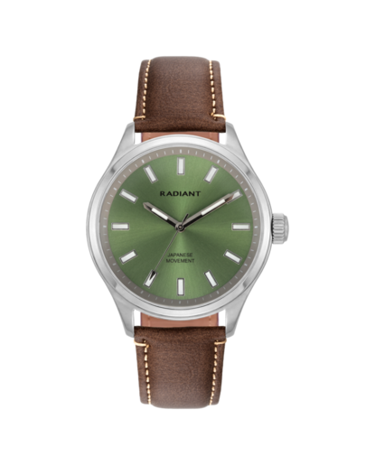 Reloj Radiant Hombre RAM101204 Piel Marrón Acero Analógico