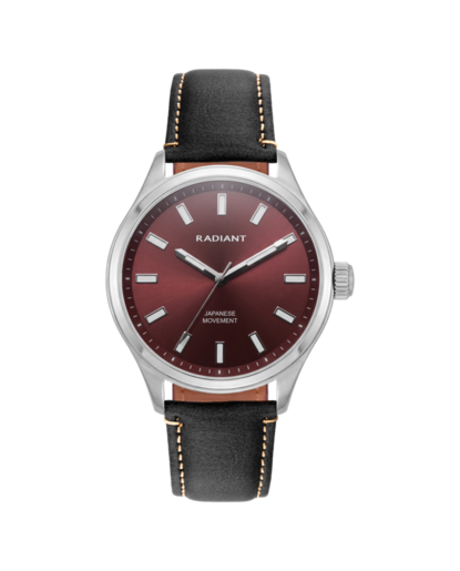 Reloj Radiant Hombre RAM101205 Piel Negra Acero Analógico