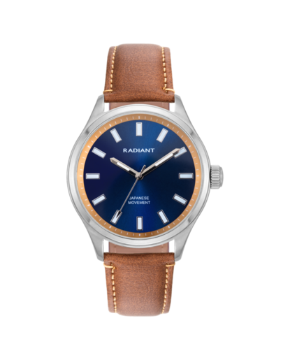Reloj Radiant Hombre RAM101206 Piel Camel Acero Analógico